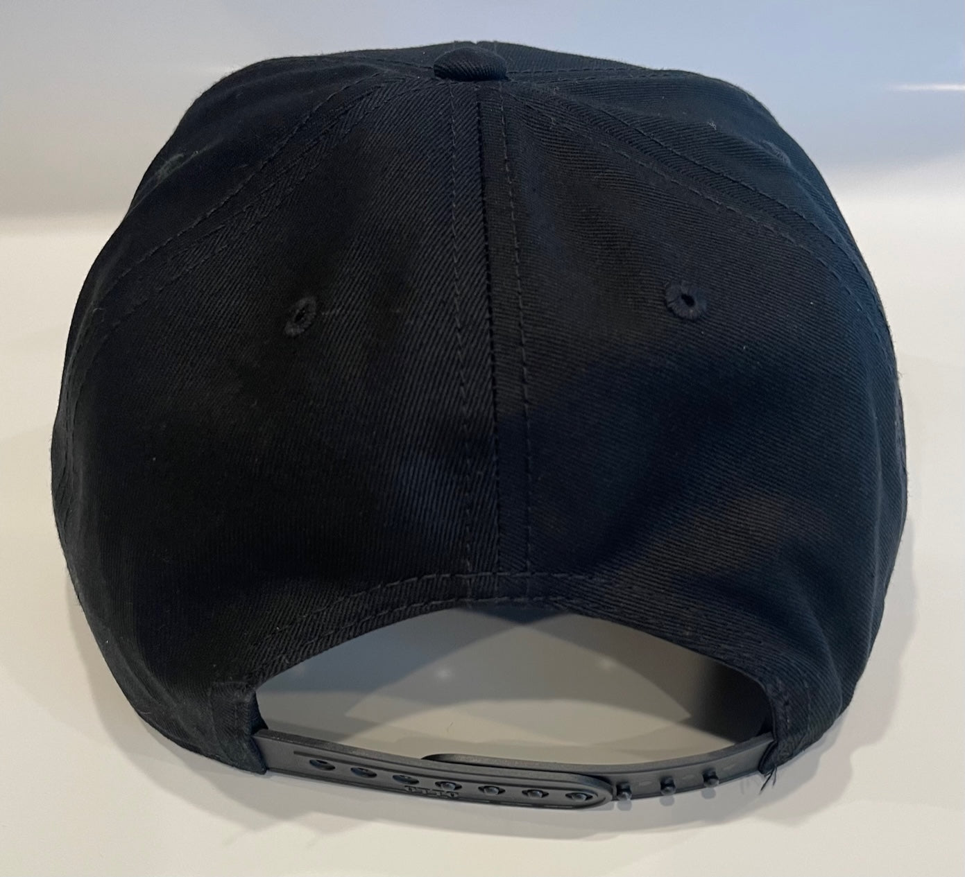 Black Flat Bill Snapback OTTO Hat w/ Orange "W"